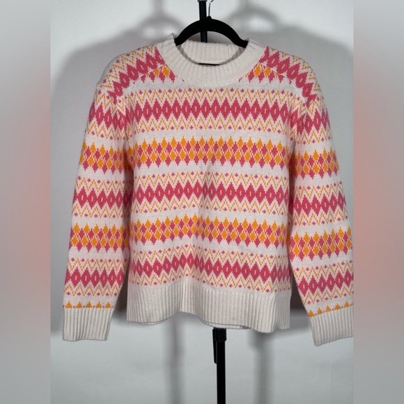 NWOT JCrew Cashmere Fair Isle crewneck sweater - Picture 2 of 9